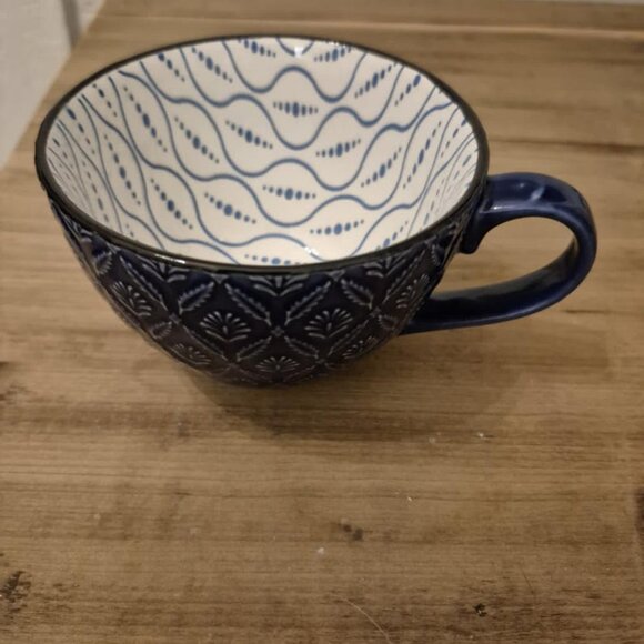 Pfaltzgraff Old England print coffee mug. Dark blue with black rim. Perfect cond - Picture 4 of 6